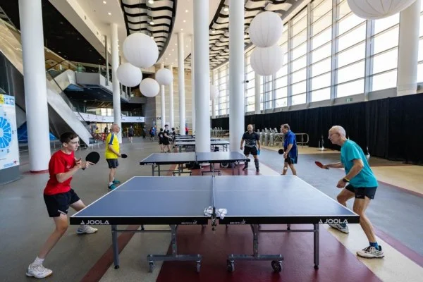 table tennis tournament action